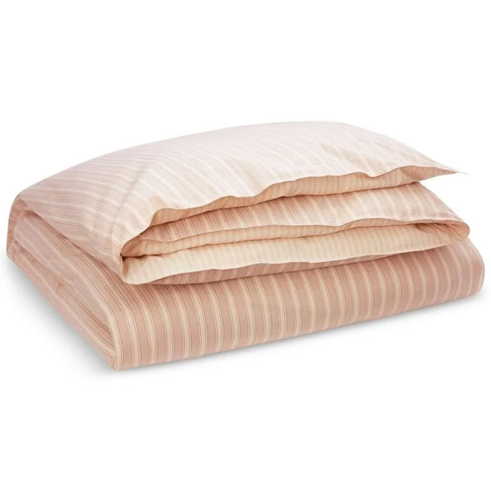 Lauren Ralph Lauren Graydon Bold Stripe Dune And Nantucket Red Duvet Cover
